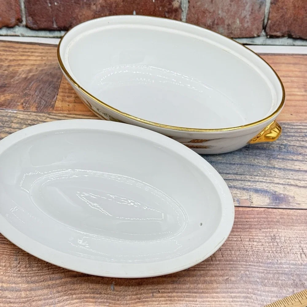 Vtg Royal Worcester Evesham Vale Casserole w Lid Size‎ 3 Oval Shape 21 Oven Safe